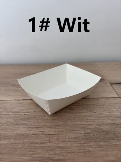 ATXANC 100 Stuks Witte Frietbakjes 1# - Milieuvriendelijke Kartonnen Snackbakjes - Duurzame Wegwerp Frietschalen - 11,5 x 9 x 4 cm - Voor Friet, BBQ, Feestjes, Picknick & Take-away