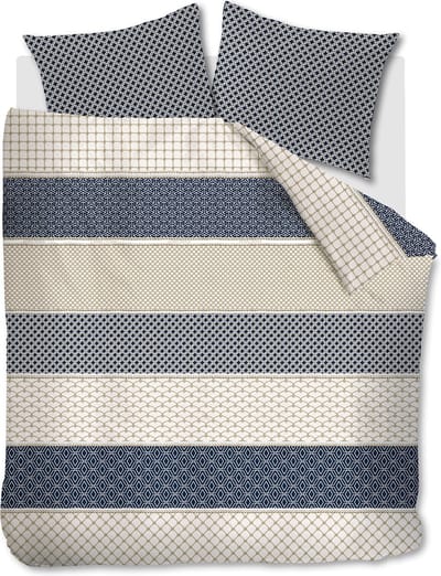 Riviera Maison Ropes dekbedovertrek - Tweepersoons - 200x200/220 - Marineblauw