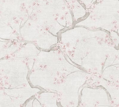KERSENBLOESEM BEHANG | Floraal - Crème Roze - A.S. Création Metropolitan Stories Hot Spots