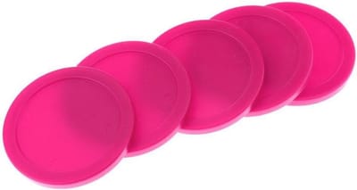 Airhockey Pucks - Schijven Set - Spelplezier Verlengen - Stevig PP Materiaal - 5 Stuks 62 mm - Roze
