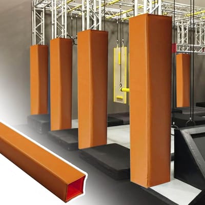 Paal beschermkussen - Schuimrubber bescherming - Veilig sporten - Verdikte stootdemping - 72 inch hoogte - Oranje
