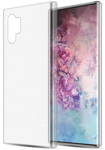 Cadorabo Hoesje geschikt voor Samsung Galaxy NOTE 10 PLUS in VOLLEDIG TRANSPARANT - Beschermhoes gemaakt van flexibel TPU Silicone Case Cover