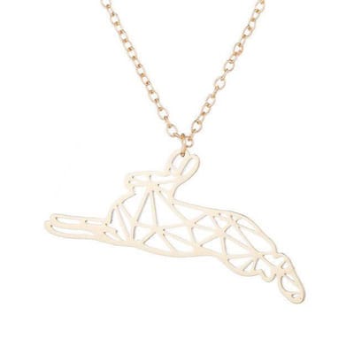 24/7 Jewelry Collection Origami Konijn Ketting - Goudkleurig