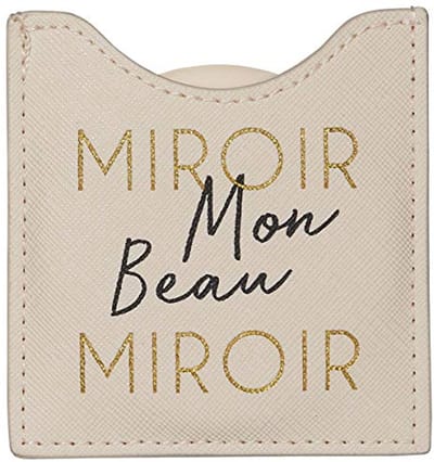 Ronde zakspiegel voor onderweg - Compact en elegant - Ideaal cadeau voor elke gelegenheid - 8,5 cm x 8 cm