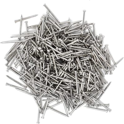 Allecto - Ronde kopspijkers - Messing spijkers - 100 stuks - 25 mm - Koppennen - Perfect voor klussen - Vernikkeld