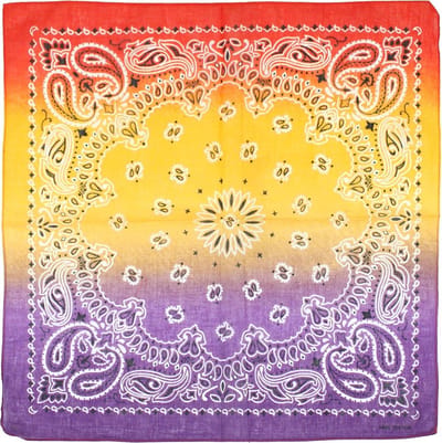 Fako Fashion - Paisley Bandana - Tri Tone - Tricolore - 3-Kleurig - Rood-Geel-Paars