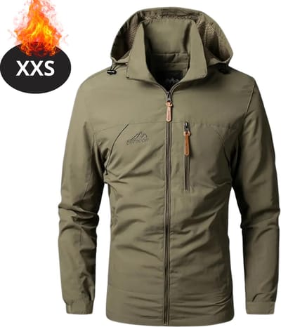 Bovista Windjas Voor Heren - Parka - Lente & Herfst - Jas - Volwassen - Windjack - Windbreaker - Outdoor - Buiten - Kaki - Maat XXS