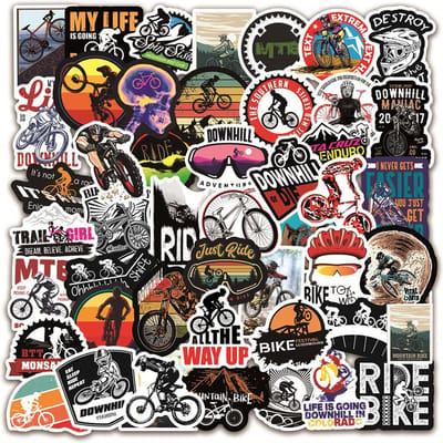 10 30 50 100 Stuks Mountainbike Mtb Graffiti Stickers Laptop Gitaar Bagage Skateboard Auto Waterdichte Coole Sticker Decal Kinderen Speelgoed gray
