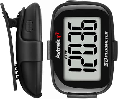 3D Stappenteller - Mini Pedometer - Activiteiten Meten - Geen App Nodig - 30 Gram - Zwart
