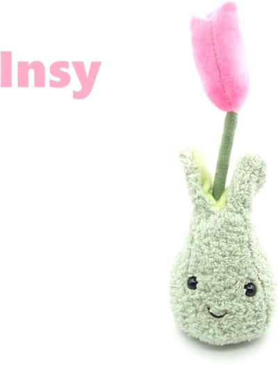 Knuffel, Pluche knuffel zacht roze tulp bloem ,speelgoed, toys, tulpen, tulp knuffel, tulip, tulpenvaas decoratie en souvenir van Nederland.