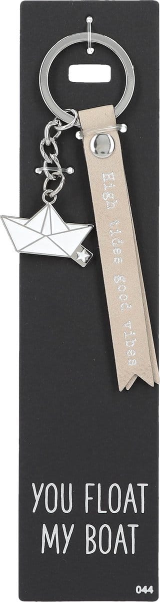 Depesche - Sleutelhanger "Do not forget me!" - motief 044 met de tekst "High Tides Good Vibes"