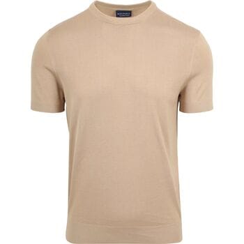Suitable Knitted T-shirt Beige - Maat XXL - Heren - Casual T-shirts