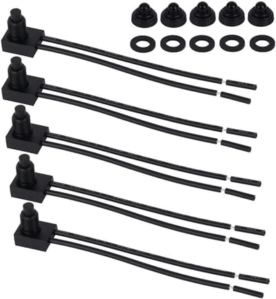 Jhubersproducts - Waterdichte Drukknop Schakelaars - 5 Stuks - 12V On/Off - Voor Motor en Auto - Ideaal voor Bootgebruik - Handige schakelaars - Gesch