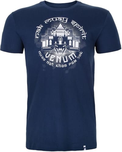 Venum Thai Temple Katoenen T-shirt Blauw - XXL