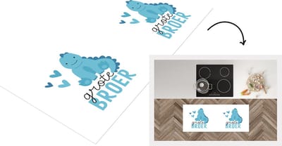 Keukenloper - Loper keuken - Grote broer - Quotes - Spreuken - Broer - Broers - 120x50 cm - Keukenloper vinyl