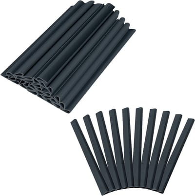 ACXIN Bevestigingsclips Voor PVC Schermstrepen Dubbelstaafmatten 50 Stuks Antraciet