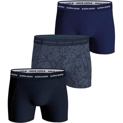 Bjorn Borg Cotton Stretch Boxers 3Pack Donkerblauw - Maat XXL - Heren - Boxershorts