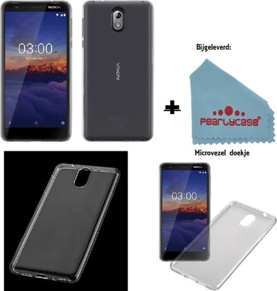 Pearlycase Transparant Siliconen TPU hoesje Geschikt voor Nokia 3.1
