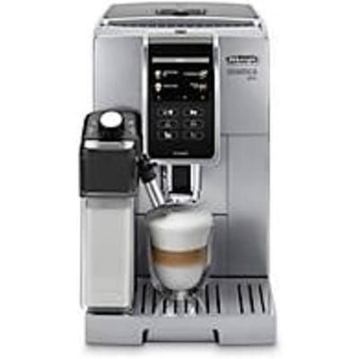 De'Longhi volautomatische koffiemachine Dinamica Plus ECAM 370.95.S, voor bonen, 1450 W, tot 1,8 l/300 g, "My coffee" functie, melkopschuimer, zilver