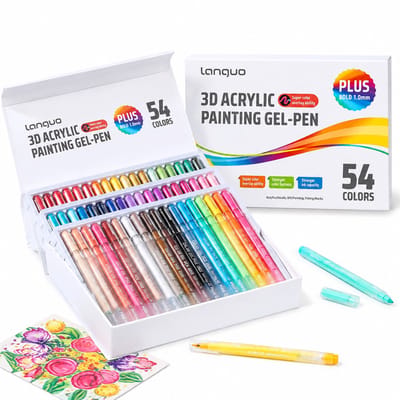 Acrylmarkers - set met 54 kleuren - zachte punt - voor tekenen en journaldecoratie - basisverpakking