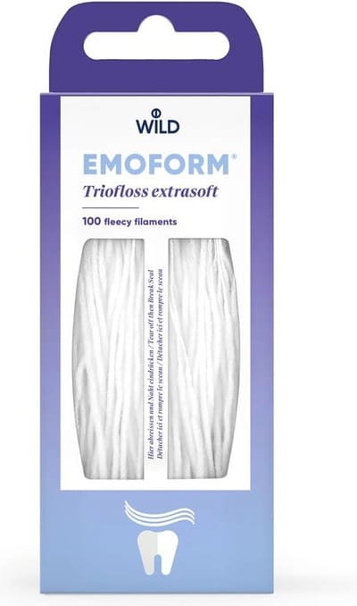 Tandfloss Trio, Extra Zacht Gekarde Nylon voor Tandenreiniging onder Bruggen en Beugels