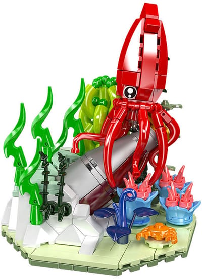 Mould King 10174 – Diepzee Inktvis – Bouwset – 416 Onderdelen – Oceaan Creatieve Serie – Displaymodel