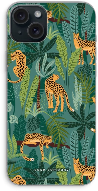 Case Company® - Hoesje geschikt voor iPhone 15 Plus hoesje - Luipaard 2 - Soft Cover Telefoonhoesje - Bescherming aan alle Kanten en Schermrand