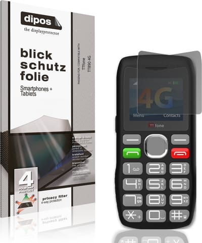 dipos – Matte Privacy Screenprotector geschikt voor TTfone TT890 4G | Anti-Spy Beschermfolie
