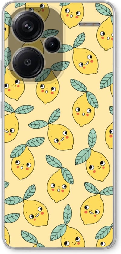 Case Company® - Hoesje geschikt voor Xiaomi Redmi Note 13 Pro plus hoesje - Citroenen - Soft Cover Telefoonhoesje - Bescherming aan alle Kanten en Schermrand