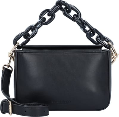 SEIDENFELT MANUFAKTUR Schoudertas Handtas Herrvik Midi Crossbag Black / Gold Zwart