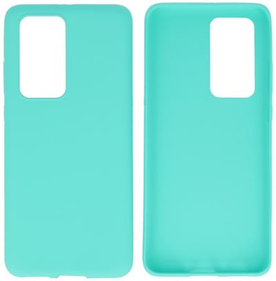 Hoesje Geschikt voor de Huawei P40 Pro - Backcover Color Telefoonhoesje - Turquoise