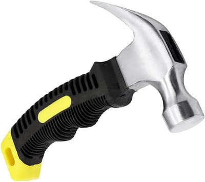 Mini Klauwhamer - Schapenhoornhamer Hamer - Huisreparatie Doe-het-zelf - Antislip Rubberen Grip - 500g - Zwart