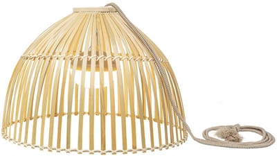 Licht-Erlebnisse - Hohne - LED - Hanglamp - Afstandsbediening - IP54 - 2700K - 900lm - Dimbaar - van - Natuurlijke vezel - in - Beige