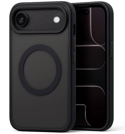 Hoesje geschikt voor iPhone 17 Air - Geschikt voor Magsafe - Shock Proof Case – Mat Zwart