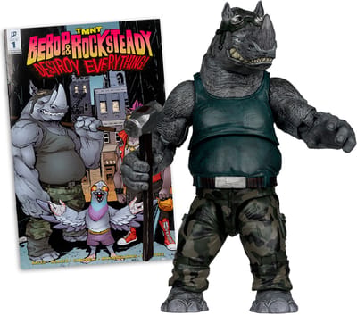McFarlane Toys Teenage Mutant Ninja Turtles - Actiefiguur - Rocksteady & Comic