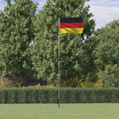 vidaXL - Vlag - met - vlaggenmast - Duitsland - 5,5 - m - aluminium