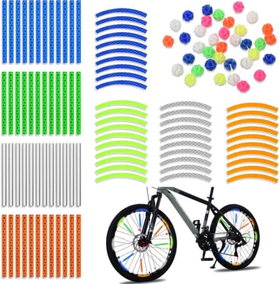 124 Stuks Spaken Reflectoren voor Fietsen, Verhoog de Zichtbaarheid met Reflector Stickers en Decoratieve Ronde Spaken Accessoires
