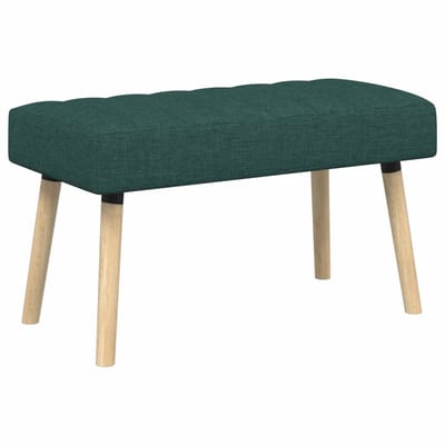 vidaXL - Kanaalgeplooide - Bank - Donkergroen - 80 - x - 40 - x - 46 - cm - Stof