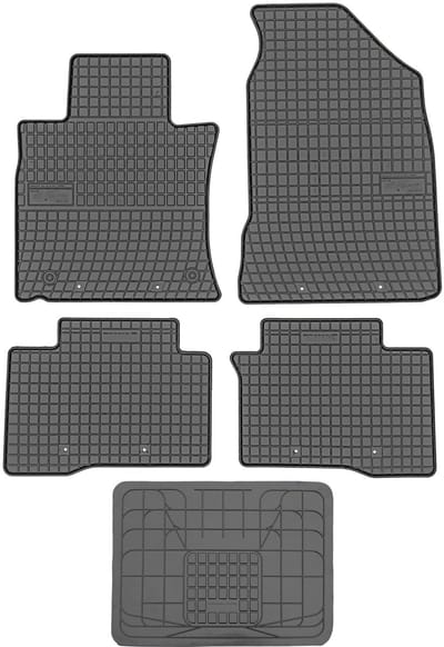 Frogum Serie - Rubber Autotapijten - Zwarte Kleur - Universele Bescherming