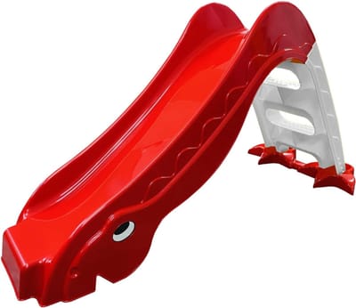 RUX® Glijbaan 2 Jaar - Glijbaan Peuter - Losse Glijbaan - Voor Binnen En Buiten – Rood/Grijs - 133cm x 40cm x 70cm