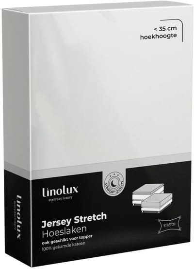 Linolux (topper) Hoeslaken Jersey Offwhite 140x200