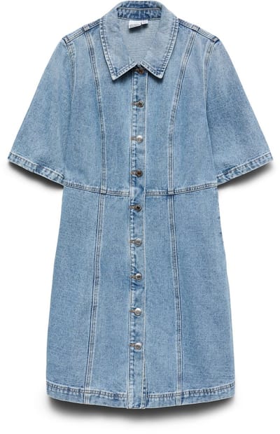 VERO MODA - VMDAISY 2/4 SHORT DENIM DRESS NOOS - Dames - Mini jurken