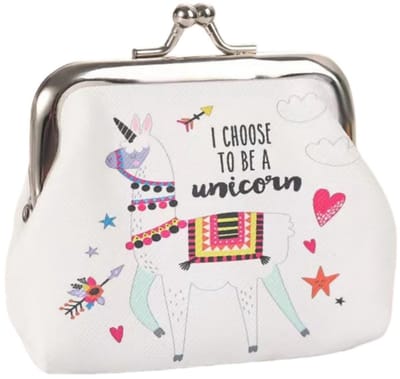 NTH products- Portemonnee Dames Mini - Lederen Portemonnee - Vintage Design - Klein Cadeau - 8 x 9 cm - Veelkleurig Alpacapatroon