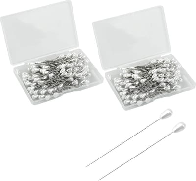 Corsage Pinnen - Naaipeld Boeket - Bruiloft Versiering - Druppelvorm Parels - 5 cm Lang - Wit