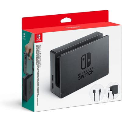Nintendo Switch Dock, stabiel dockingstation, tv-modusweergave, HDMI- en LAN-poort, 2x USB, originele vervangende/extra basis, voor OLED- en standaard NS-console