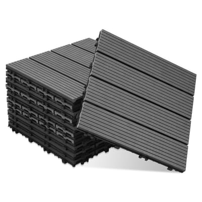 Terrastegels 5m² houten tegels 30x30 cm 55 stuks Terrastegels van hout met kliksysteem voor terras/balkon