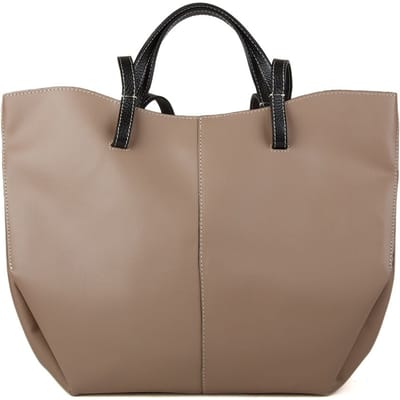 Giulia Monti Schoudertas Licht Taupe Zwart