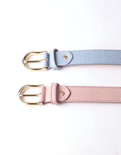 Giuliano Lederen riem - Made in Italy - Leer - Pink