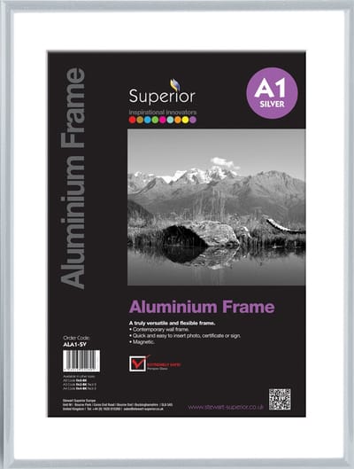 Seco fotolijst A1 - 59.4 x 84cm - zilver geborsteld aluminium - 11mm frame
