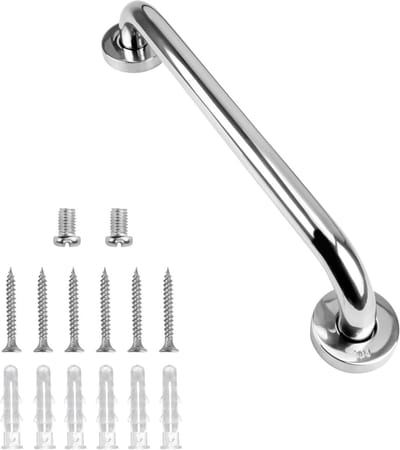 Badkamer Handgreep - Veiligheid Handgreep - Extra Steun - Roestvrij Staal - 30 cm - Zilver